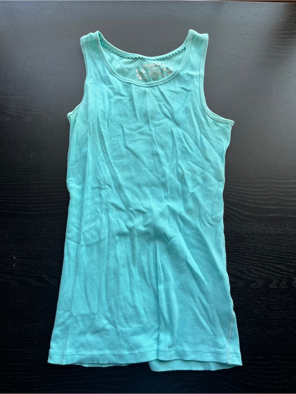 Mossimo Supply Co. Aqua Ribbed Tank Top - Picture 15 of 15